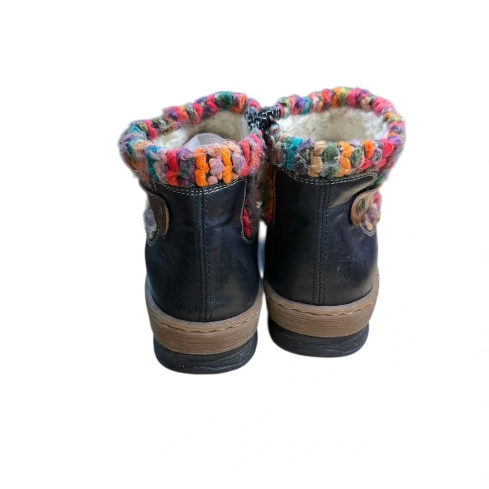 Rieker Felicitas 84 boots in the Navy Ozean/Mogano/Mult  Size 39 / Women’s 8